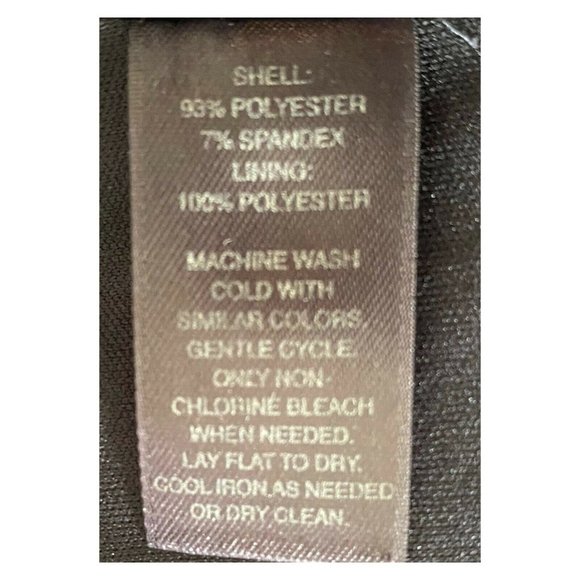 White House Black Market Cap Sleeve V-Neck Cross Bodice Pattern Dress Sz 12 - Picture 7 of 7